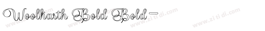 Woolkarth Bold Bold字体转换
